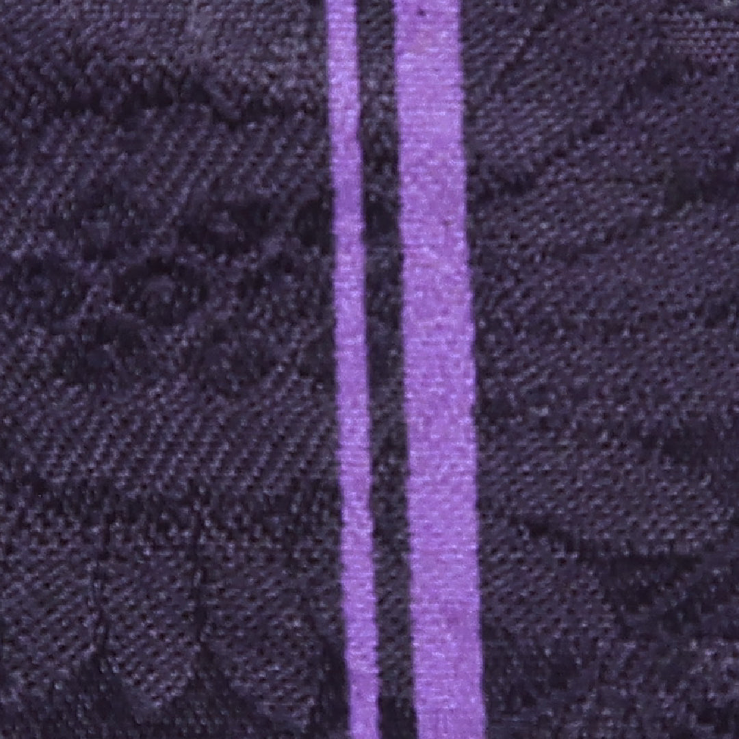 アンティーク 付下げ 袷 身丈137cm 裄丈61cm 正絹 Dランク XSサイズ バチ衿 三つ紋（丸に太九枚笹） 縞 黒系 1261-16743