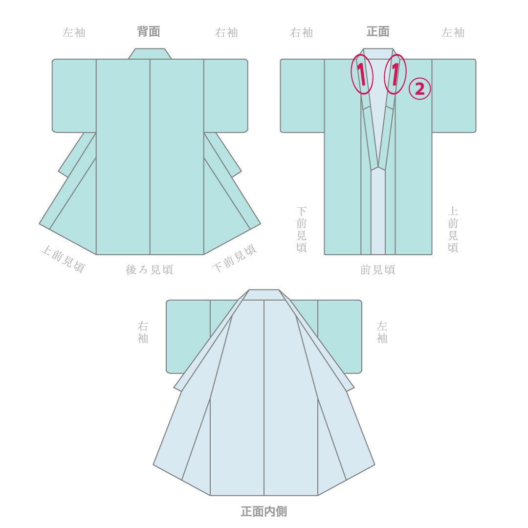 色無地 袷 身丈170cm 裄丈68cm 正絹 Aランク 2XLサイズ 広衿 一つ紋（木瓜に桔梗） セミフォーマル ガード加工 紋意匠 渦菊 無地 グレー系 1214-15116