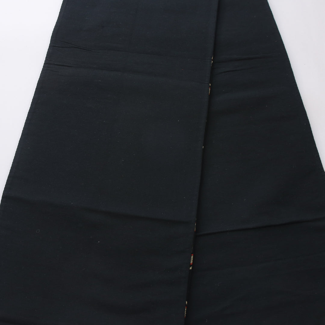 袋帯 帯丈400cm 正絹 六通 未仕立て フォーマル 亀甲 菊 古典柄 桐 黒系 1243-02179