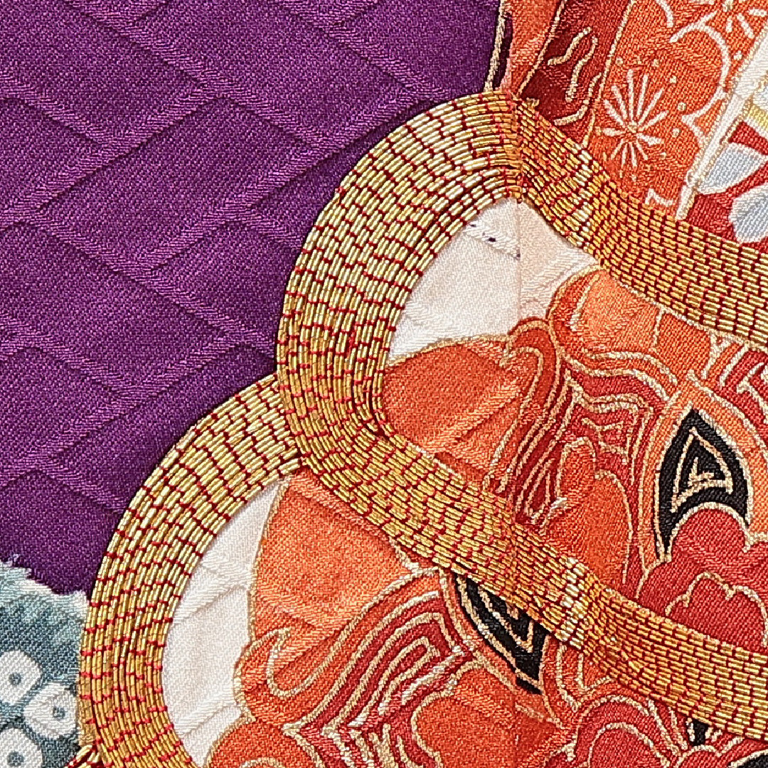 振袖 袷 身丈156cm 裄丈65cm フォーマル Sランク Mサイズ 正絹 広衿 吉祥文様 金駒刺繍 1213-F0629