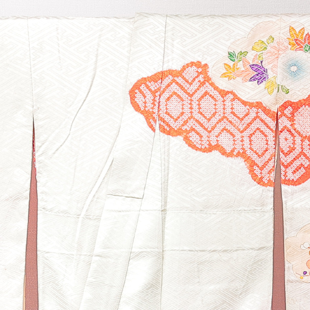 振袖 袷 身丈154cm 裄丈63cm フォーマル Cランク Sサイズ 正絹 広衿 牡丹 金駒刺繍 1213-F0701