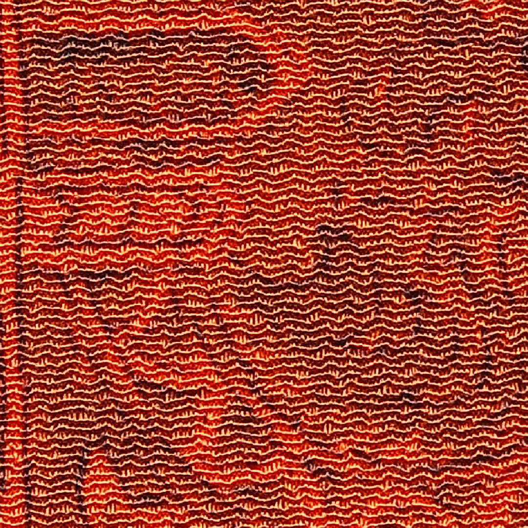 アンティーク 小紋 袷 身丈155cm 裄丈62cm 正絹 Aランク Mサイズ バチ衿 更紗 ちりめん 花柄 赤系 朱系 1215-15683