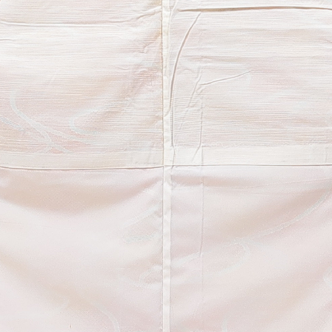 小紋 単衣 身丈158cm 裄丈64cm 正絹 Sランク Mサイズ 広衿 インフォーマル 創作柄 朱系 1215-15686