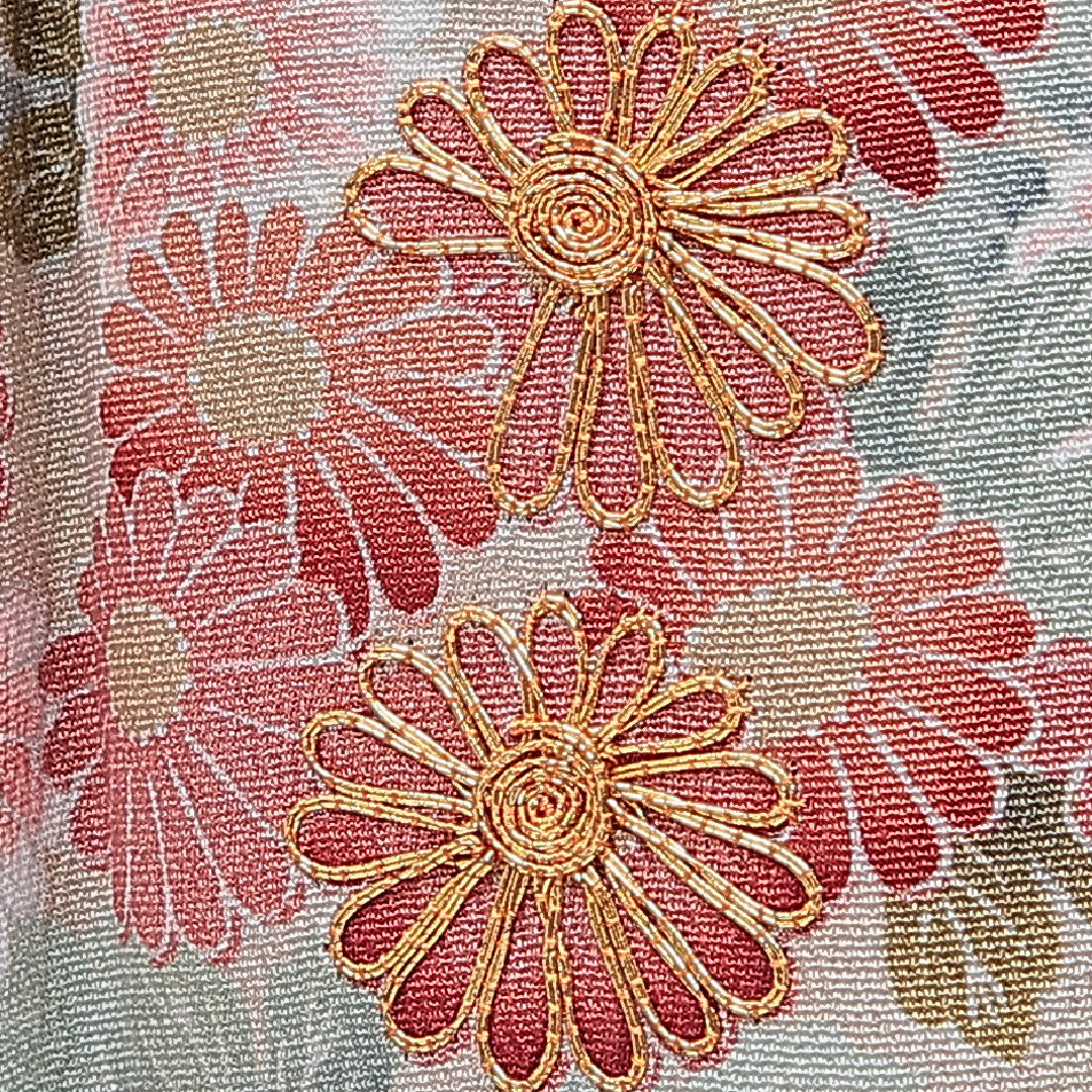 黒留袖 袷 身丈157cm 裄丈62cm 五つ紋 剣片喰 フォーマル Aランク Mサイズ 正絹 比翼仕立て 広衿 鶴 松竹梅 金駒刺繍 1211-F0743