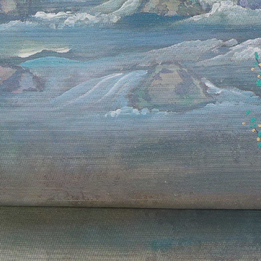 袋帯 帯丈432cm 大原の里 セミフォーマル ポイント柄 Sランク 正絹 風景柄 作家物 落款 金系 1223-02328