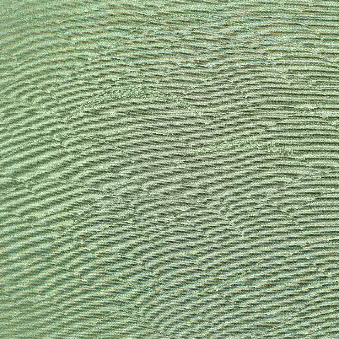 小紋 袷 身丈150cm 裄丈60cm 正絹 モンモリローナイト Sランク Sサイズ 広衿 インフォーマル ちりめん 扇 菊 緑系 1215-15906