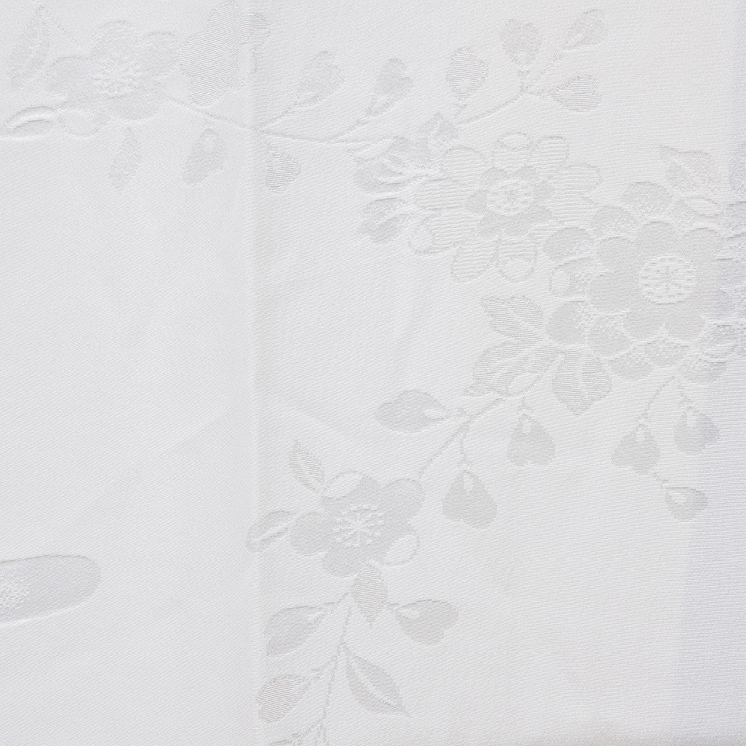 長襦袢 単衣 身丈126cm 裄丈67cm 正絹 Sランク Mサイズ バチ衿 梅 クリーム系 1229-15672