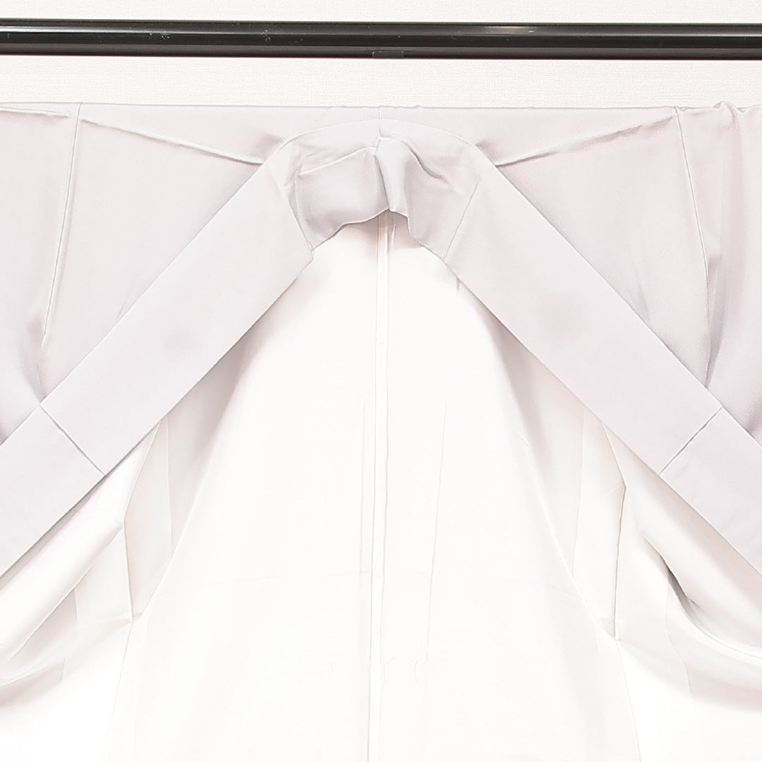 訪問着 袷 身丈150cm 裄丈62cm 正絹 Sランク Sサイズ 広衿 一つ紋（丸に九曜） セミフォーマル 小槌 吉祥文様 金駒刺繍 グレー系 1212-16878