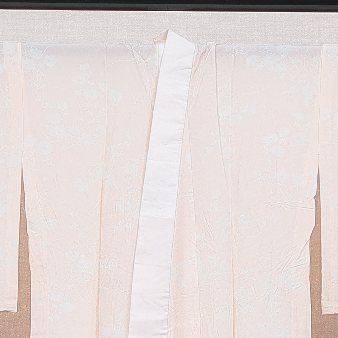 長襦袢 単衣 身丈135cm 裄丈65cm 正絹 Aランク XLサイズ 花柄 ピンク系 RP 1239-16695