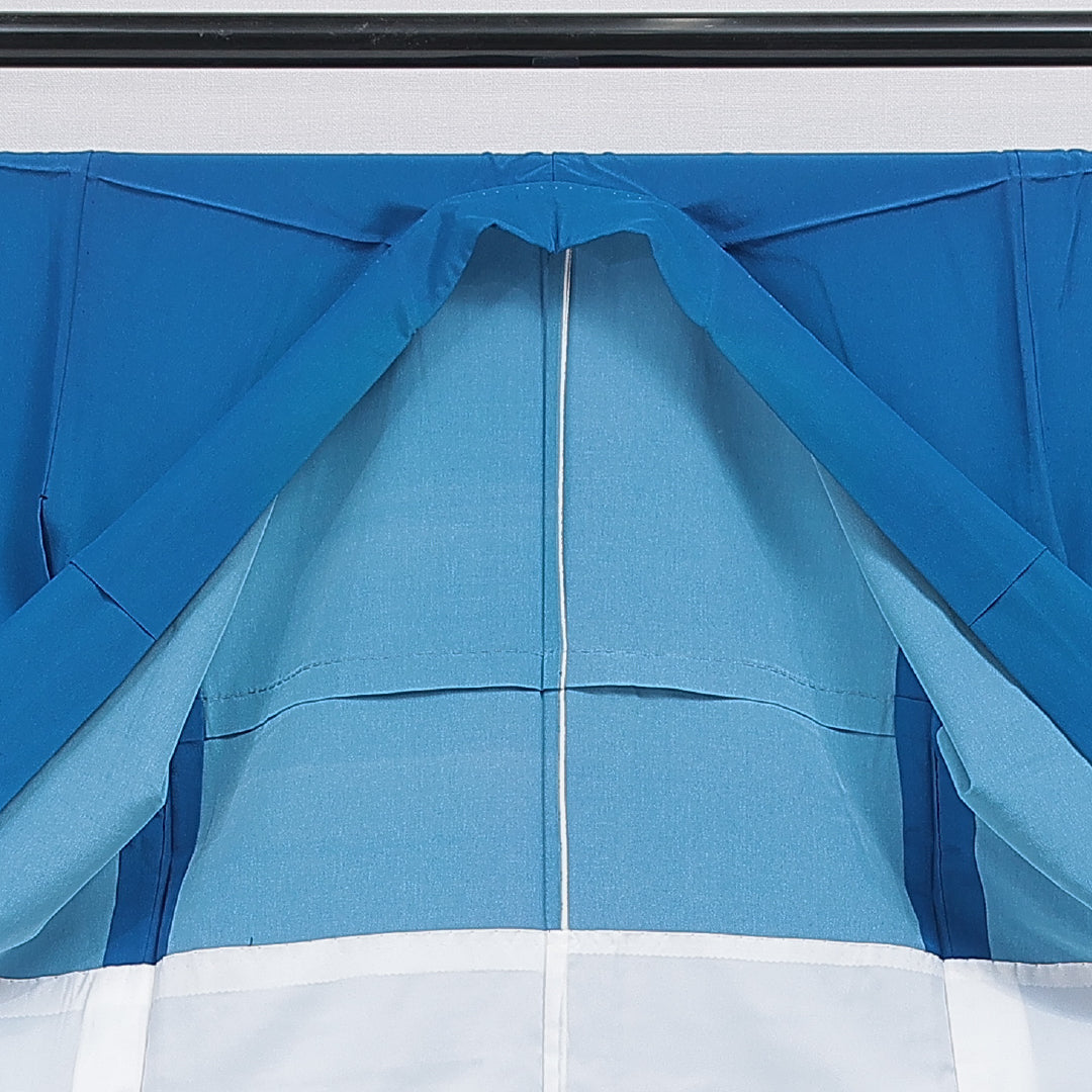 付下げ 洗える着物 胴抜き 身丈154cm 裄丈64cm ポリエステル Aランク Sサイズ バチ衿 インフォーマル 花菱 青系 1261-16323