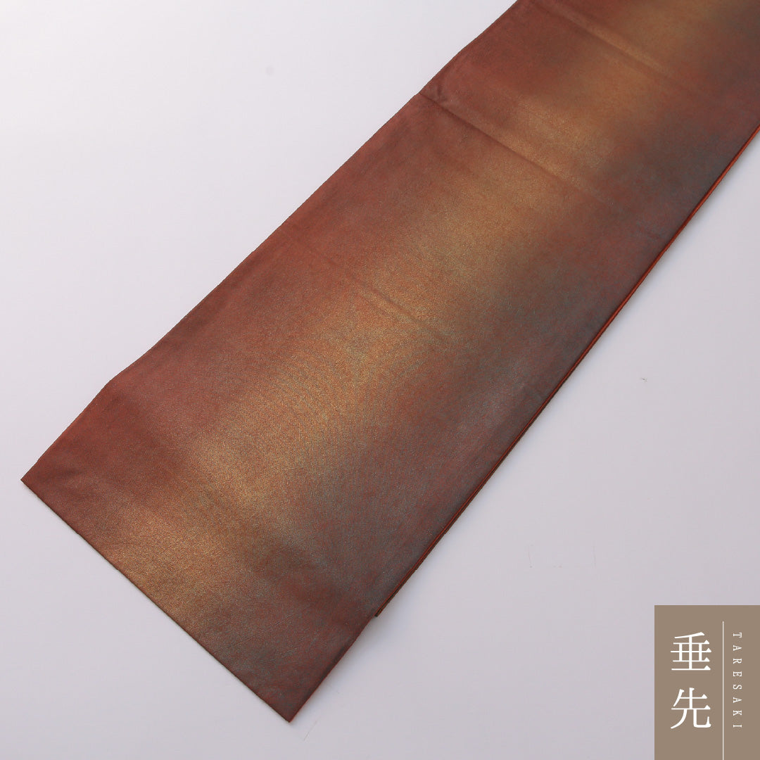 袋帯 帯丈460cm 正絹 全通 帯芯なし インフォーマル 創作柄 朱系 1243-01931