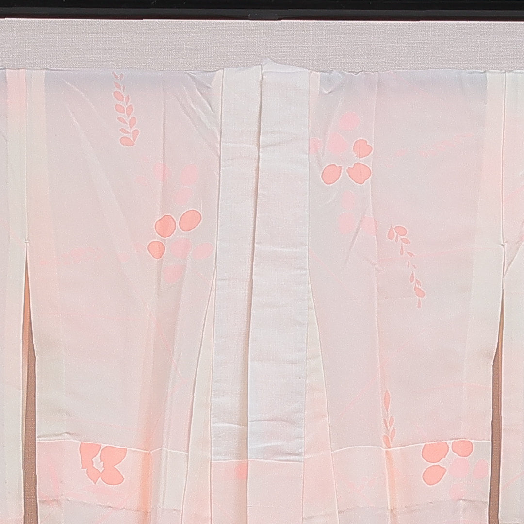 長襦袢 無双袖 身丈128cm 裄丈62cm 正絹 Aランク Lサイズ 創作柄 ピンク系 RP 1239-16499