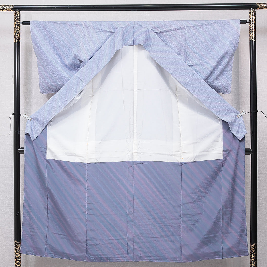 付下げ 袷 身丈152cm 裄丈61cm 正絹 成田彩峰 Sランク Sサイズ 広衿 一つ紋 セミフォーマル 創作柄 作家物 落款 証紙 グラデーション系 水色系 1261-15901