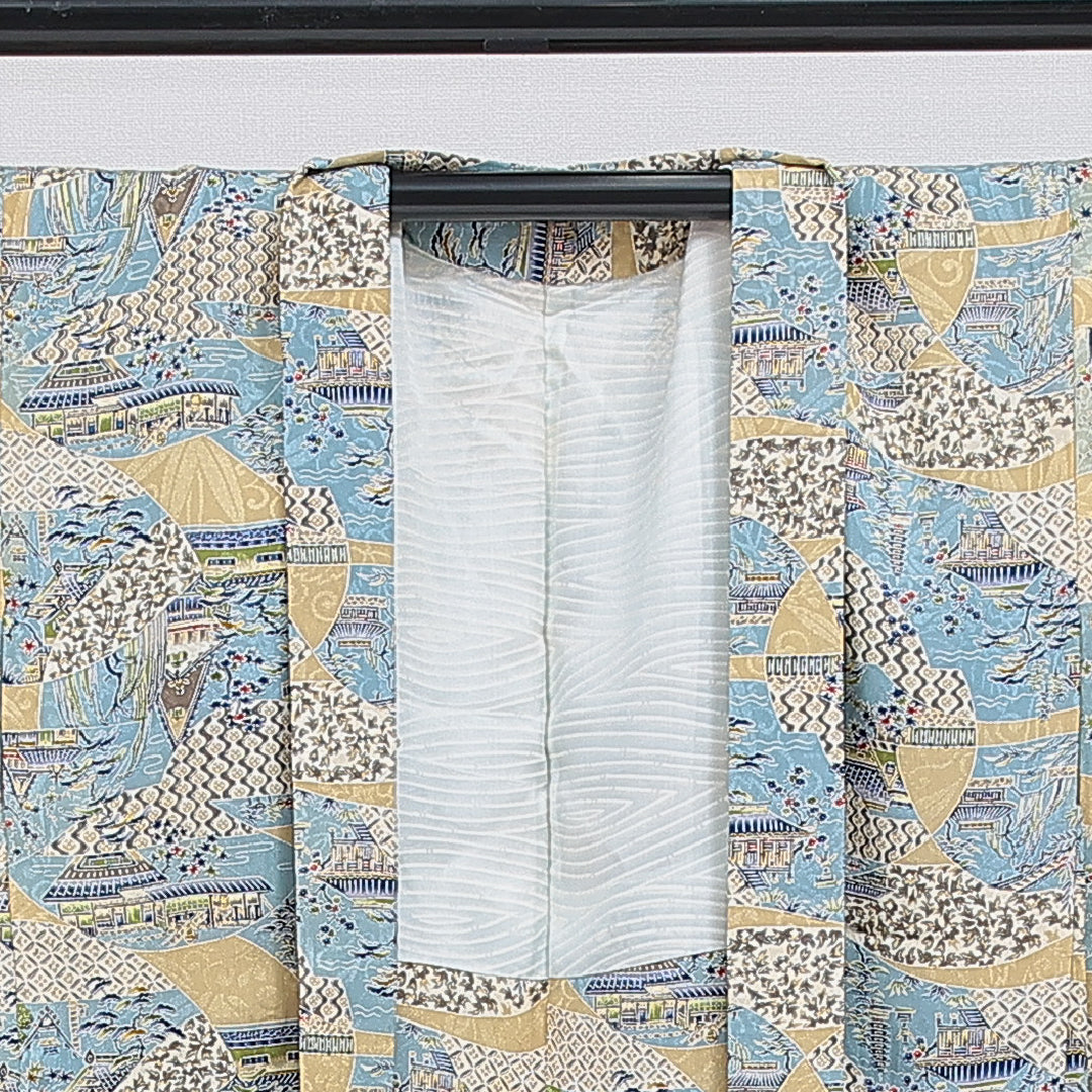 羽織 袷 身丈75cm 裄丈62cm 正絹 Sランク カジュアル Sサイズ 茶屋辻 多色系 RP 1232-16118
