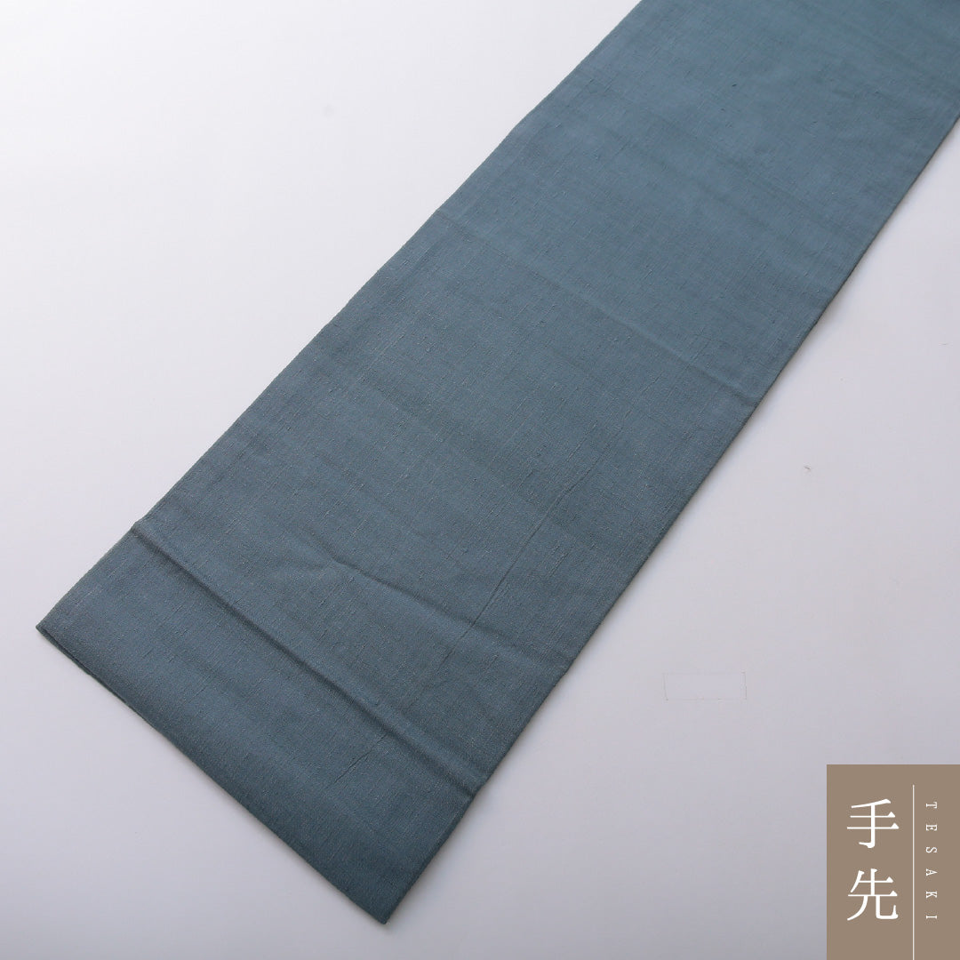 袋帯 帯丈456cm フォーマル ポイント柄 Bランク 正絹 汕頭刺繡 菊 青系 緑系 1223-02067