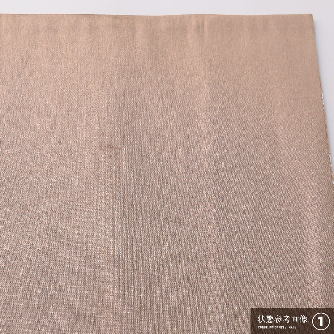 袋帯 帯丈412cm 正絹 六通 セミフォーマル 観世水 ベージュ系 1243-02044