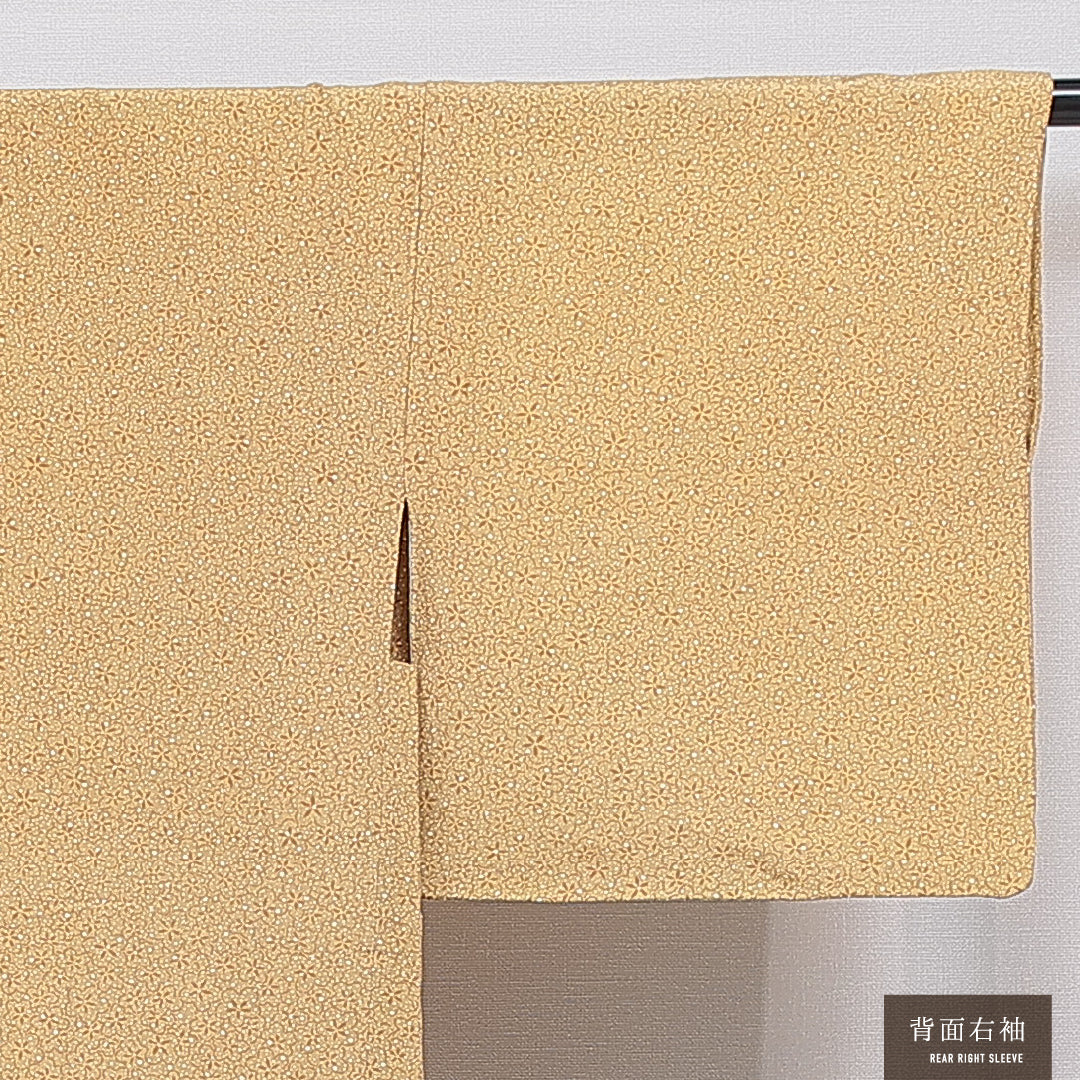 羽織 袷 身丈79cm 裄丈63cm 正絹 Aランク カジュアル Sサイズ 紐あり 梅 黄系 HP 1232-16126