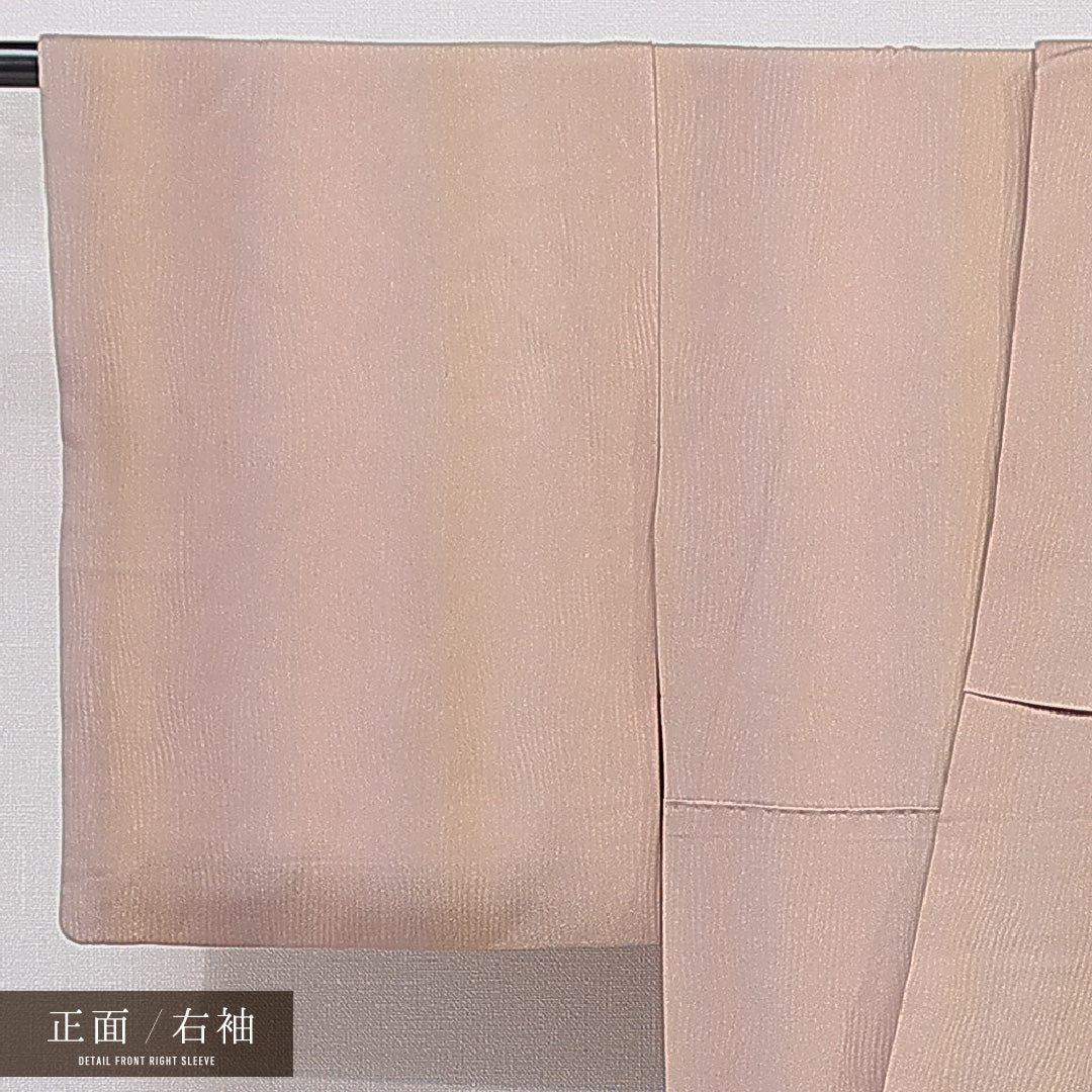 付下げ 袷 身丈160cm 裄丈62cm 正絹 Aランク インフォーマル 広衿 Lサイズ 椿 茶系 RP 1218-15420