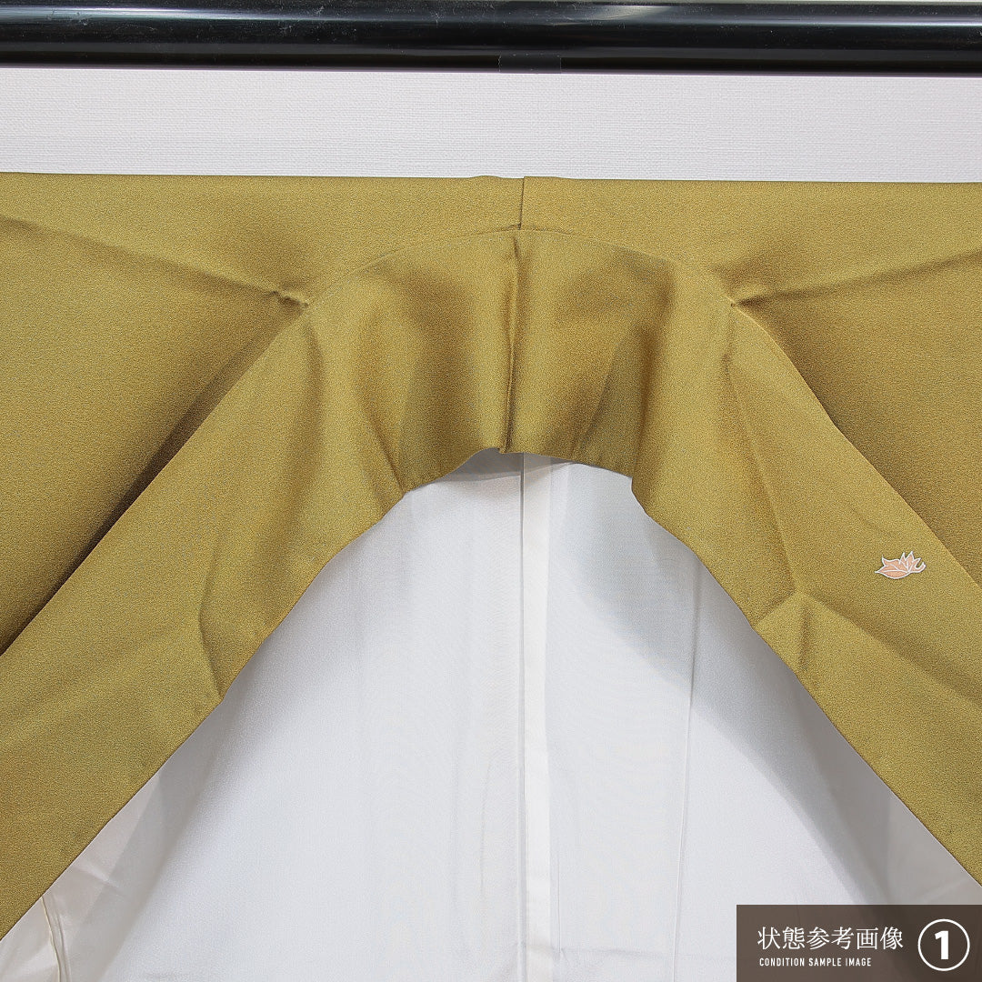 訪問着 袷 身丈158cm 裄丈64cm 正絹 Aランク セミフォーマル 広衿 Mサイズ 朝顔 緑系 RP 1217-15341
