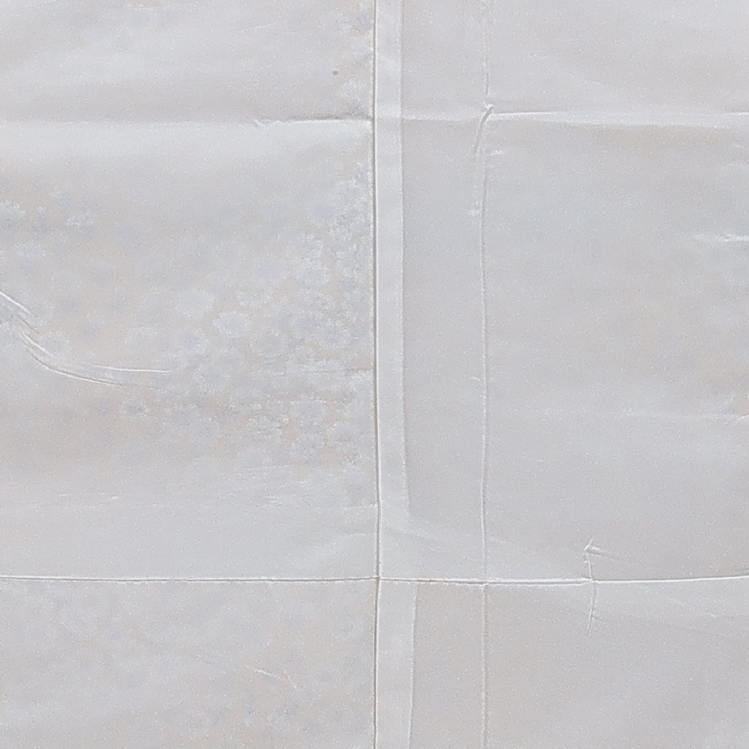 小紋 洗える着物 袷 身丈163cm 裄丈65cm ポリエステル Dランク Lサイズ 広衿 インフォーマル 撫子 クリーム系 朱系 1215-16353