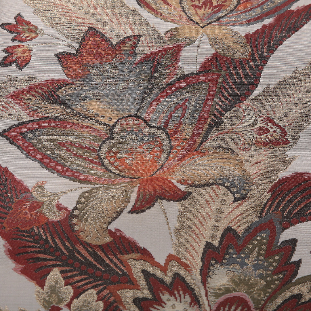 アンティーク 八寸名古屋帯 帯丈364cm セミフォーマル 開き仕立て ポイント柄 Aランク 正絹 綴れ織 ペルシャ文様 ベージュ系 多色系 1224-03688