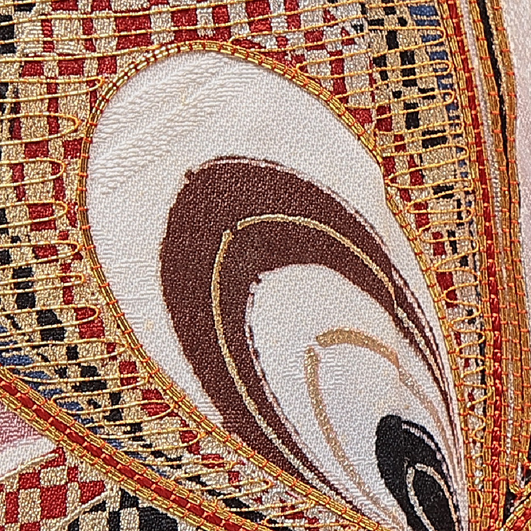 振袖 袷 身丈165cm 裄丈66cm フォーマル Sランク XLサイズ 正絹 広衿 蝶 亀甲 菊 1213-F0730