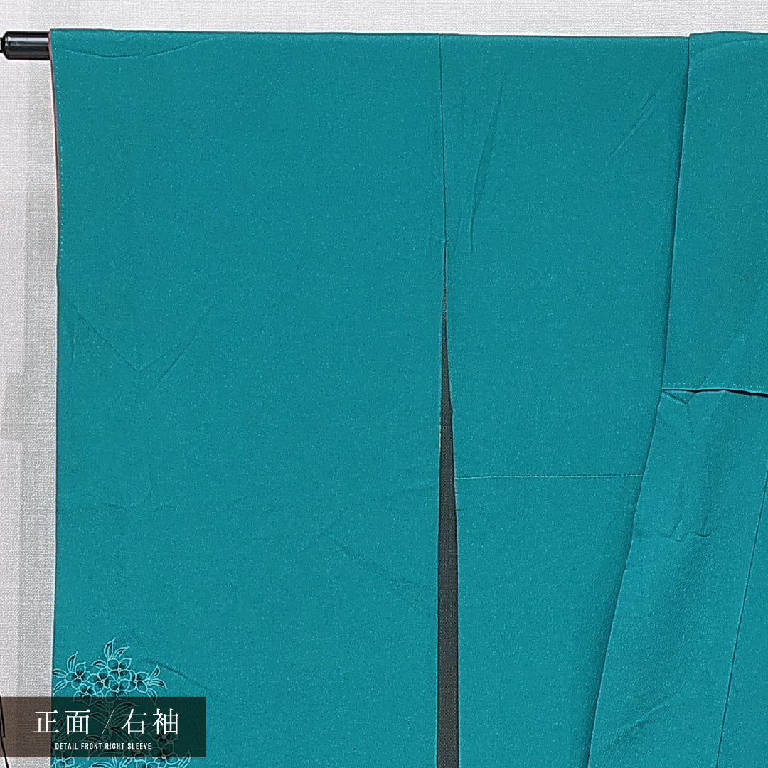 振袖 袷 身丈169cm 裄丈65cm フォーマル Aランク XLサイズ ポリエステル 洗える着物 広衿 蝶 菊 1213-F0717