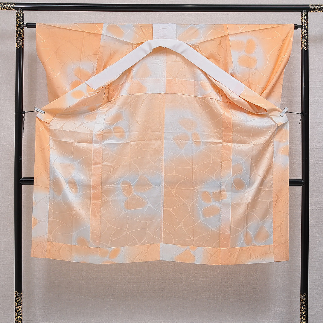 長襦袢 無双袖 身丈130cm 裄丈62cm 正絹 Sランク Lサイズ 創作柄 朱系 RP 1239-16479