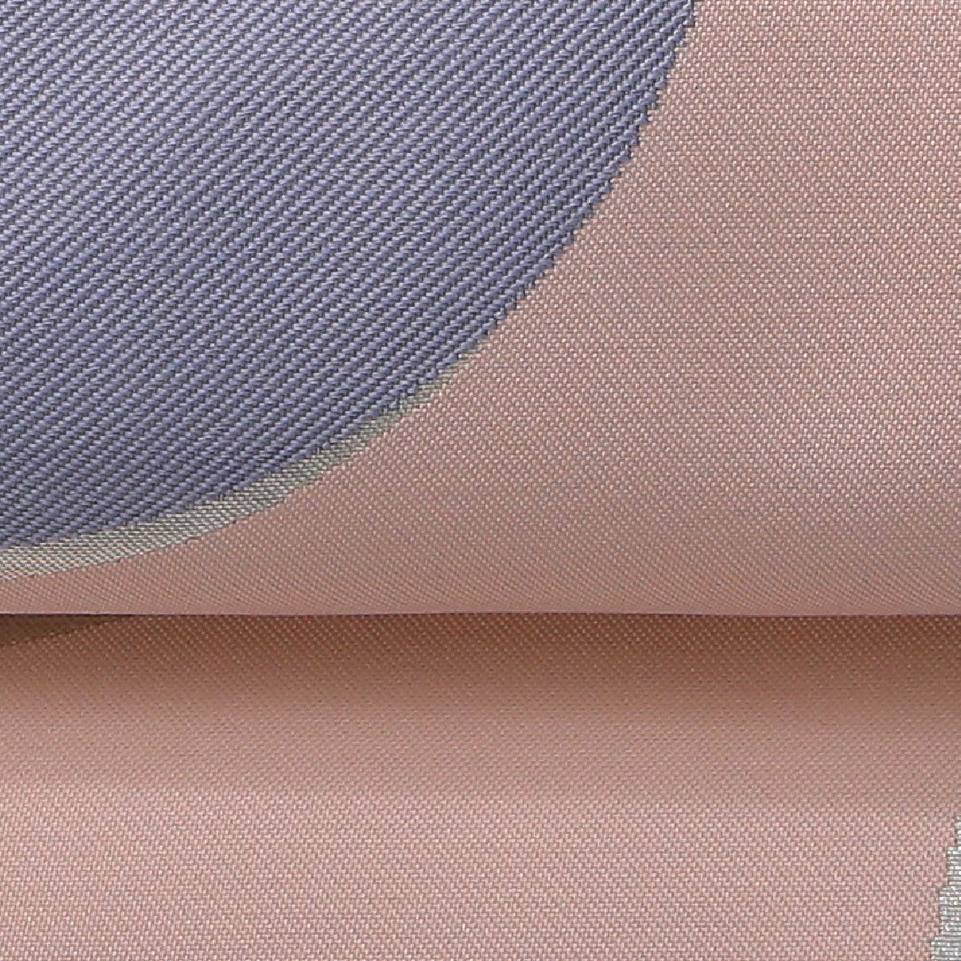 九寸名古屋帯 帯丈365cm インフォーマル 名古屋仕立て 六通 Aランク 正絹 丸文 椿 ピンク系 1224-03490