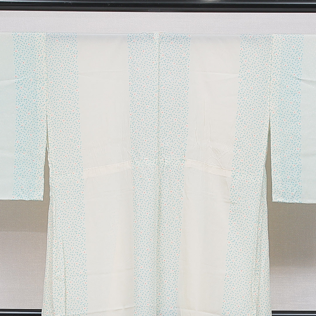 長襦袢 無双袖 身丈132cm 裄丈64cm 正絹 Cランク XLサイズ 創作柄 水色系 LP 1239-16689