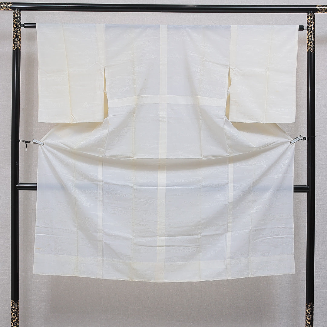 洗える着物 長襦袢 無双袖 身丈135cm 裄丈62cm ポリエステル Bランク XLサイズ 吉祥文様 クリーム系 RP 1239-16538