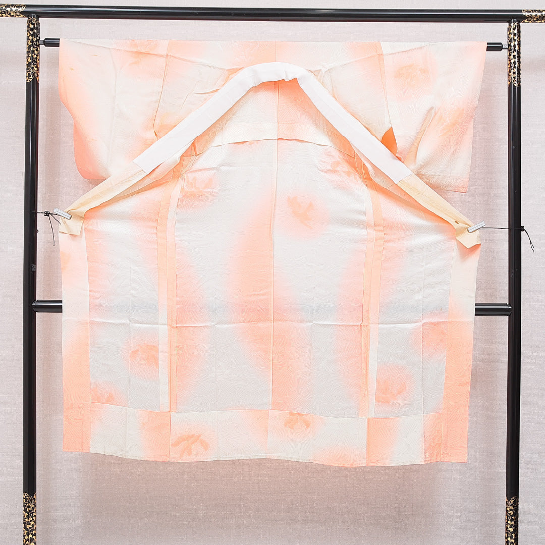 長襦袢 無双袖 身丈135cm 裄丈62cm 正絹 Cランク XLサイズ 芙蓉 ピンク系 LP 1239-16668