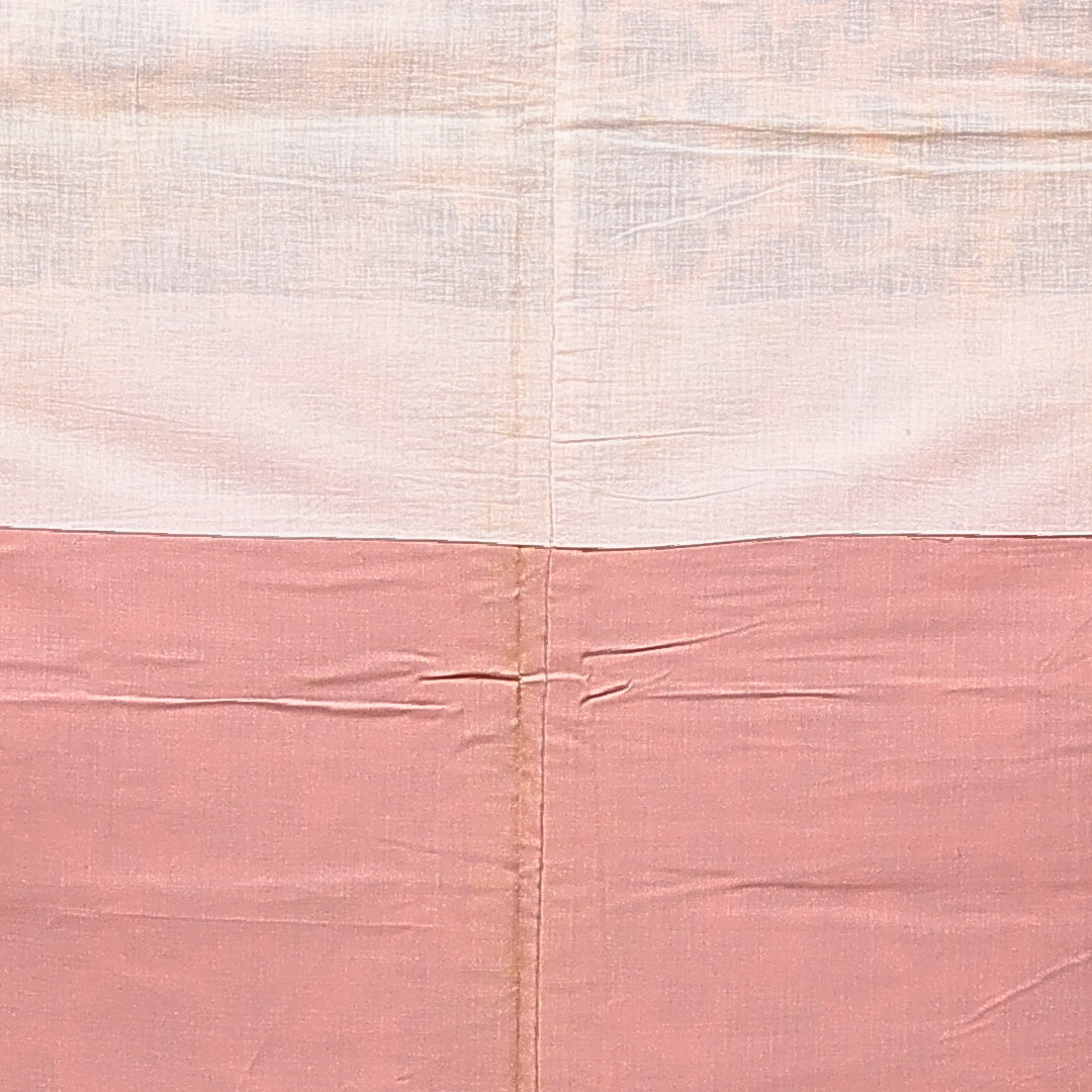 アンティーク 紬（銘仙） 袷 身丈150cm 裄丈62cm 正絹 Cランク Sサイズ 広衿 花柄 朱系 1216-15682