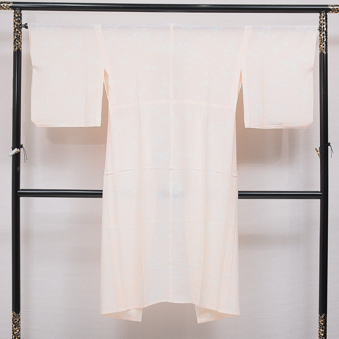 長襦袢 単衣 身丈135cm 裄丈65cm 正絹 Aランク XLサイズ 花柄 ピンク系 RP 1239-16695