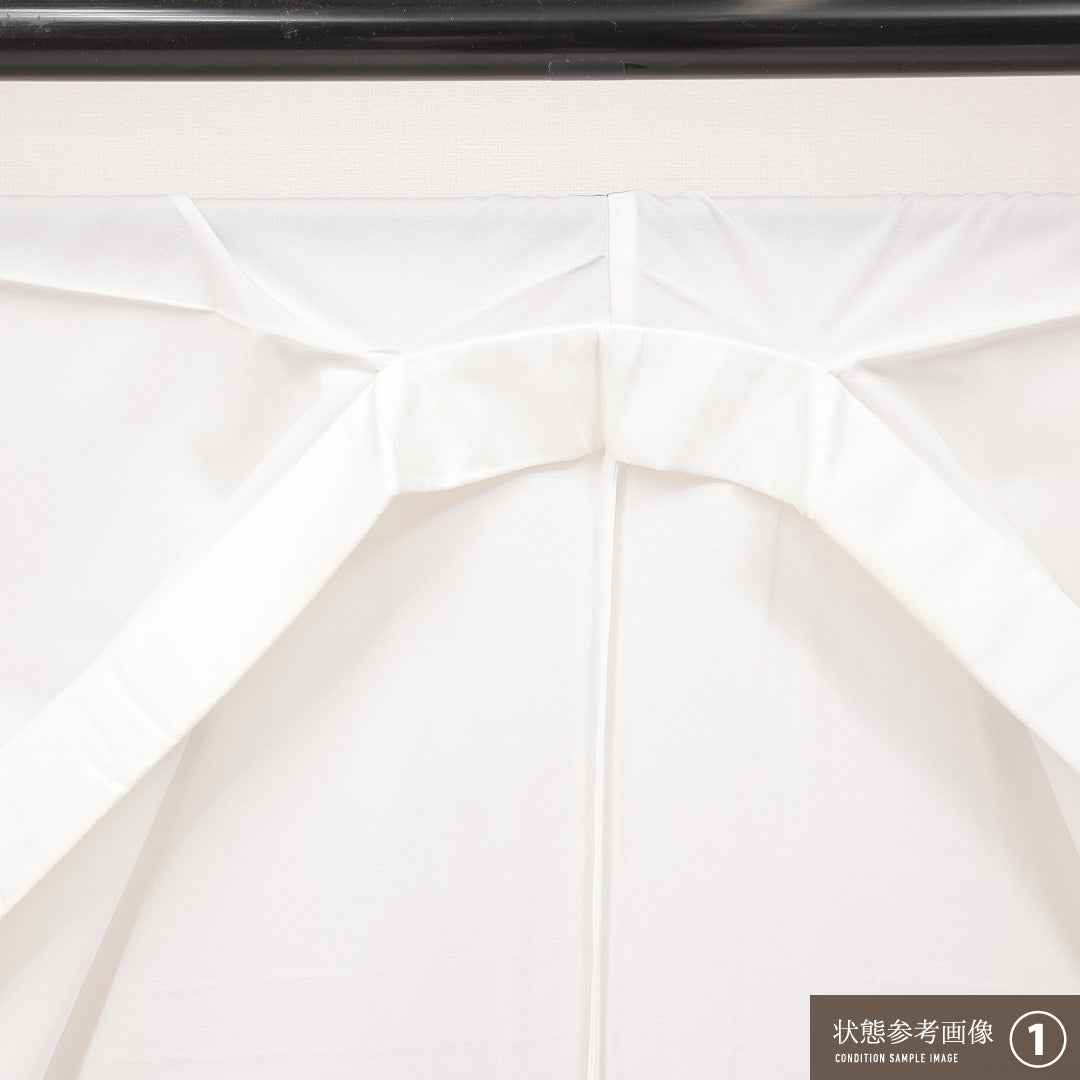 洗える着物 長襦袢 男性用 袷 身丈136cm 裄丈69cm ポリエステル Bランク 五つ紋 (丸に並び鷹の羽) Mサイズ 白系 RP 1241-16895