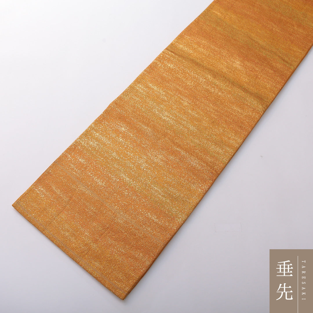 袋帯 帯丈432cm 正絹 全通 セミフォーマル 抽象柄 金系 1243-02010
