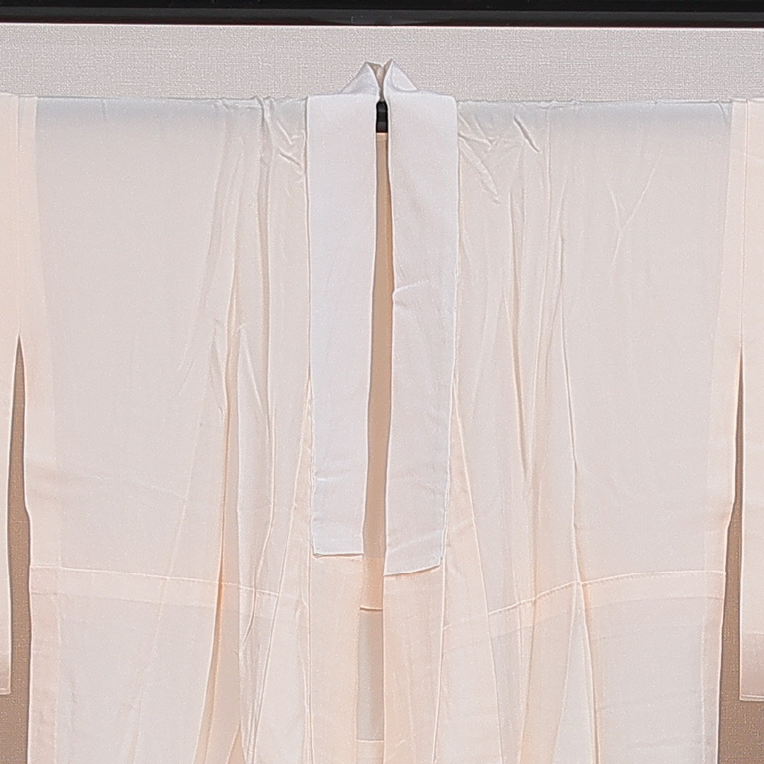 長襦袢 無双袖 身丈127cm 裄丈65cm 正絹 Sランク Mサイズ 居敷当て 椿 ピンク系 RP 1239-16515