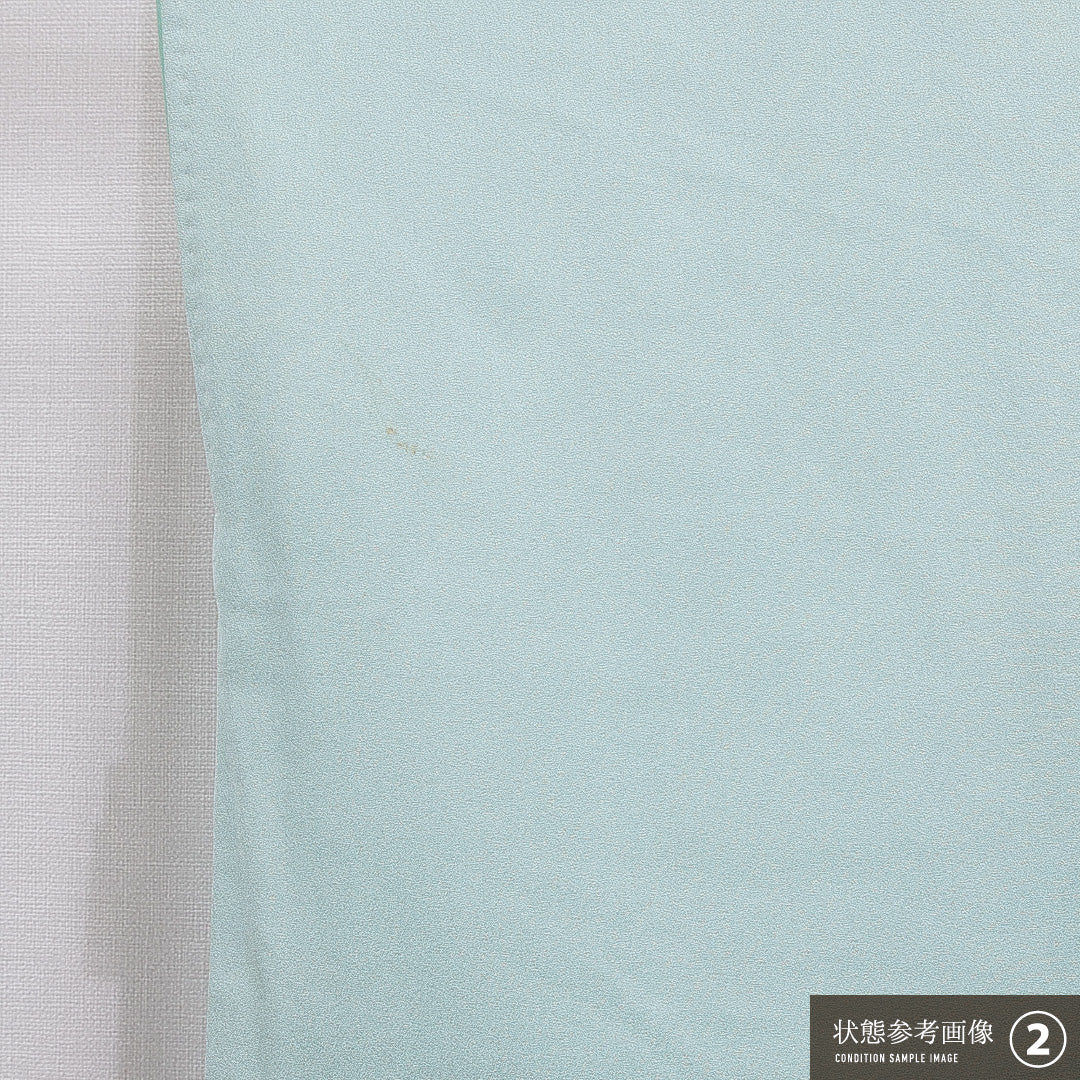 付下げ 袷 身丈166cm 裄丈62cm 正絹 Bランク インフォーマル 広衿 XLサイズ 芝草 楓 青系 RP 1218-15500