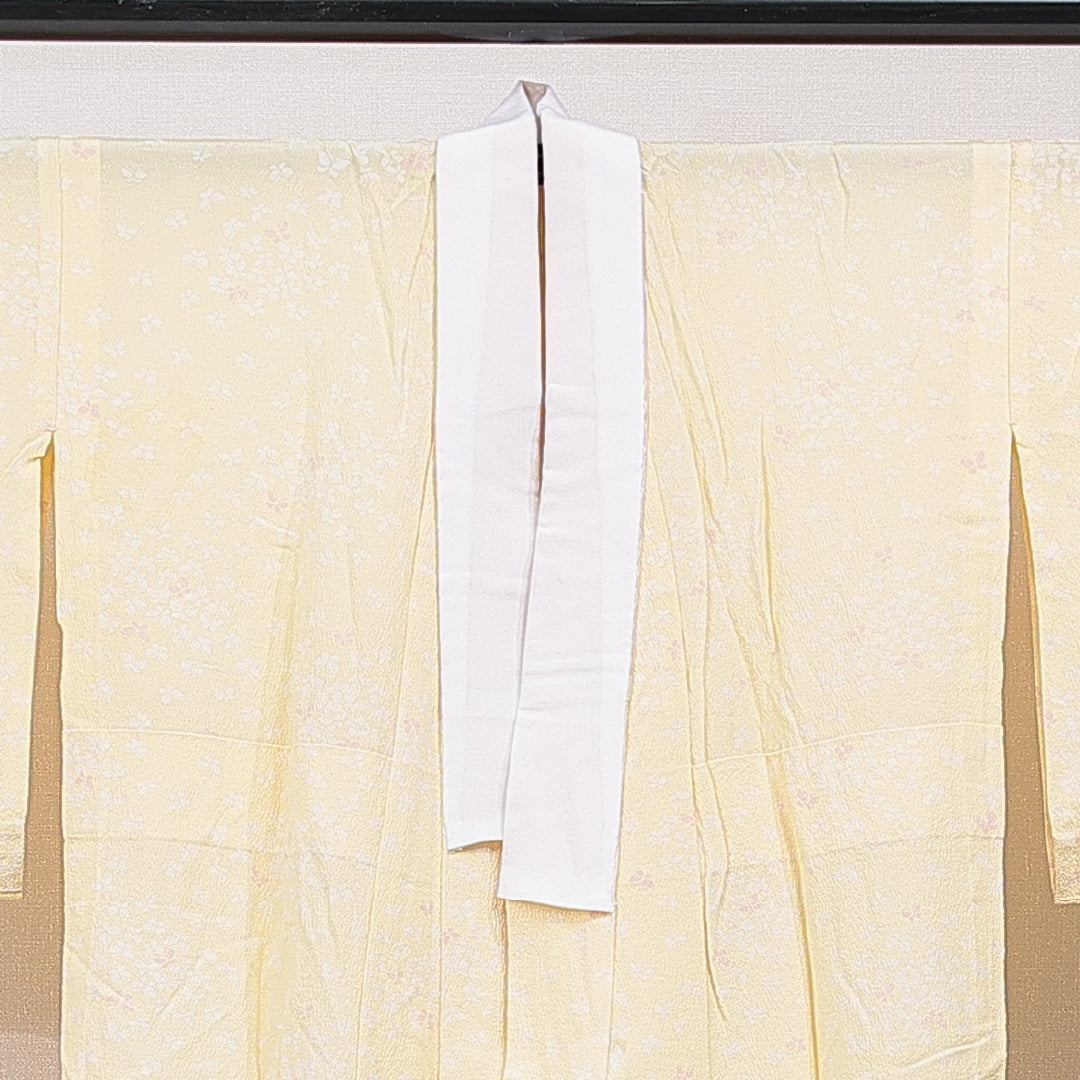 長襦袢 単衣 身丈118cm 裄丈62cm 正絹 Sランク XSサイズ 蝶 黄系 RP 1239-15431