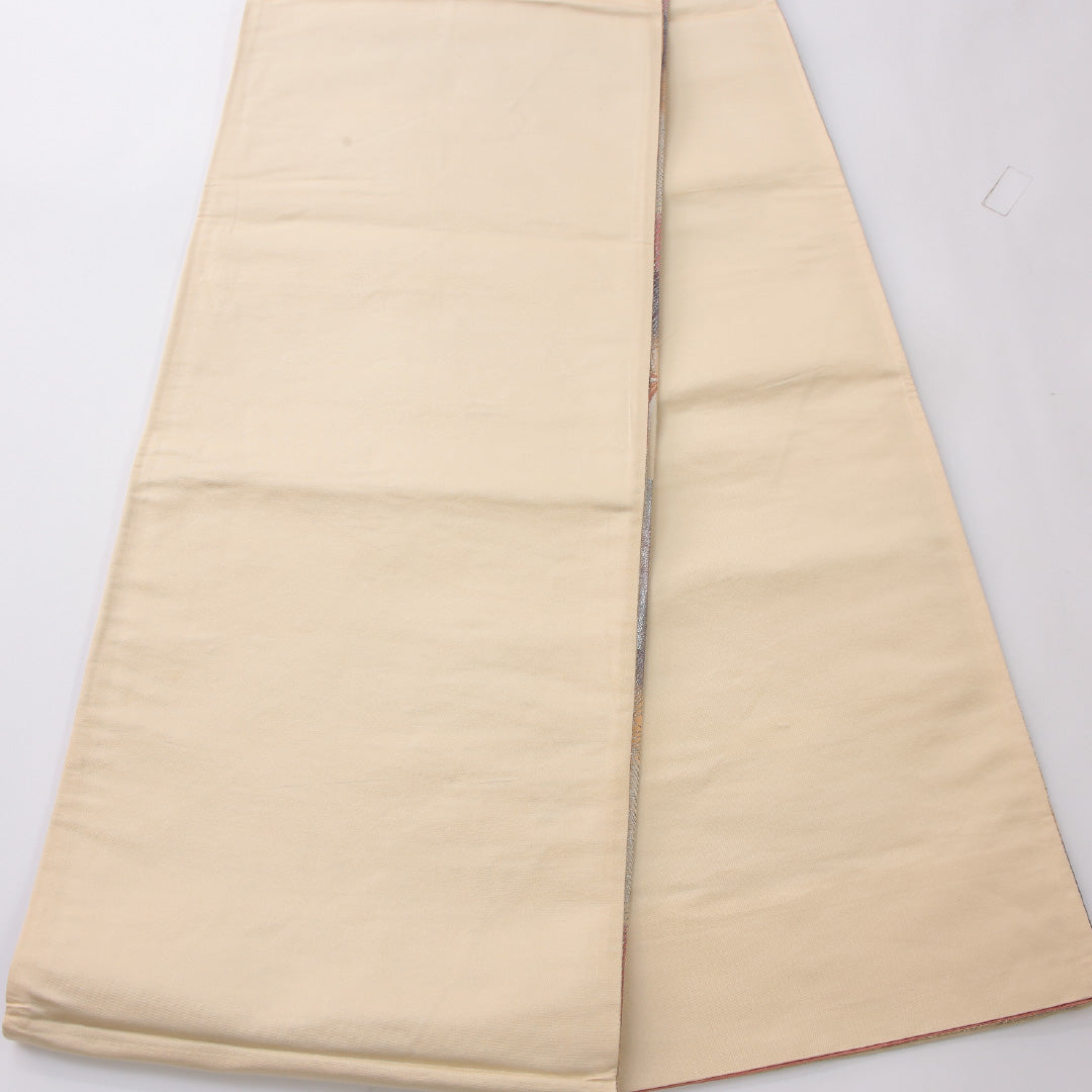 袋帯 帯丈432cm フォーマル 六通 帯芯なし Sランク 正絹 扇 エ霞 多色系 1223-02239