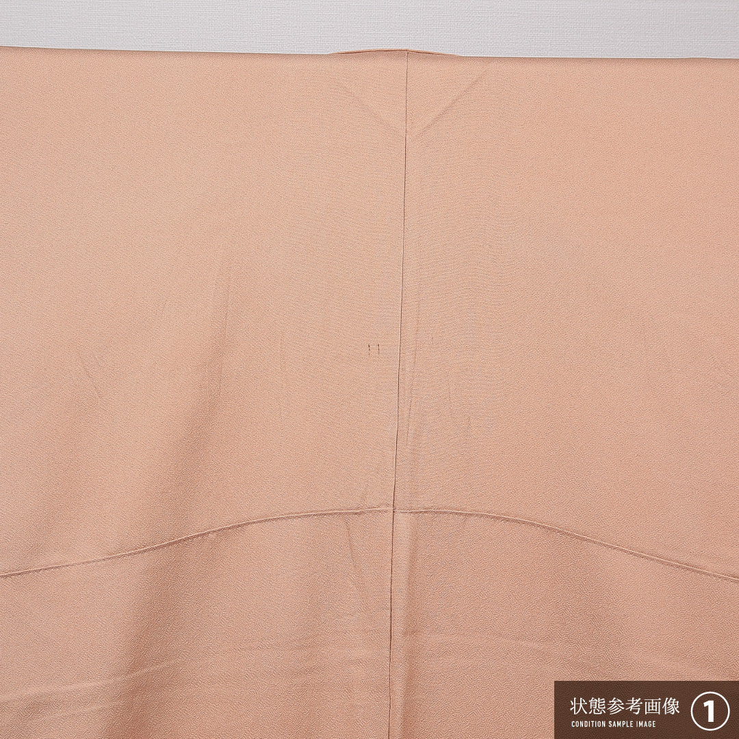 色無地 袷 身丈157cm 裄丈63cm 正絹 Sランク インフォーマル 広衿 Mサイズ ガード加工 無地 茶系 RP 1219-15865