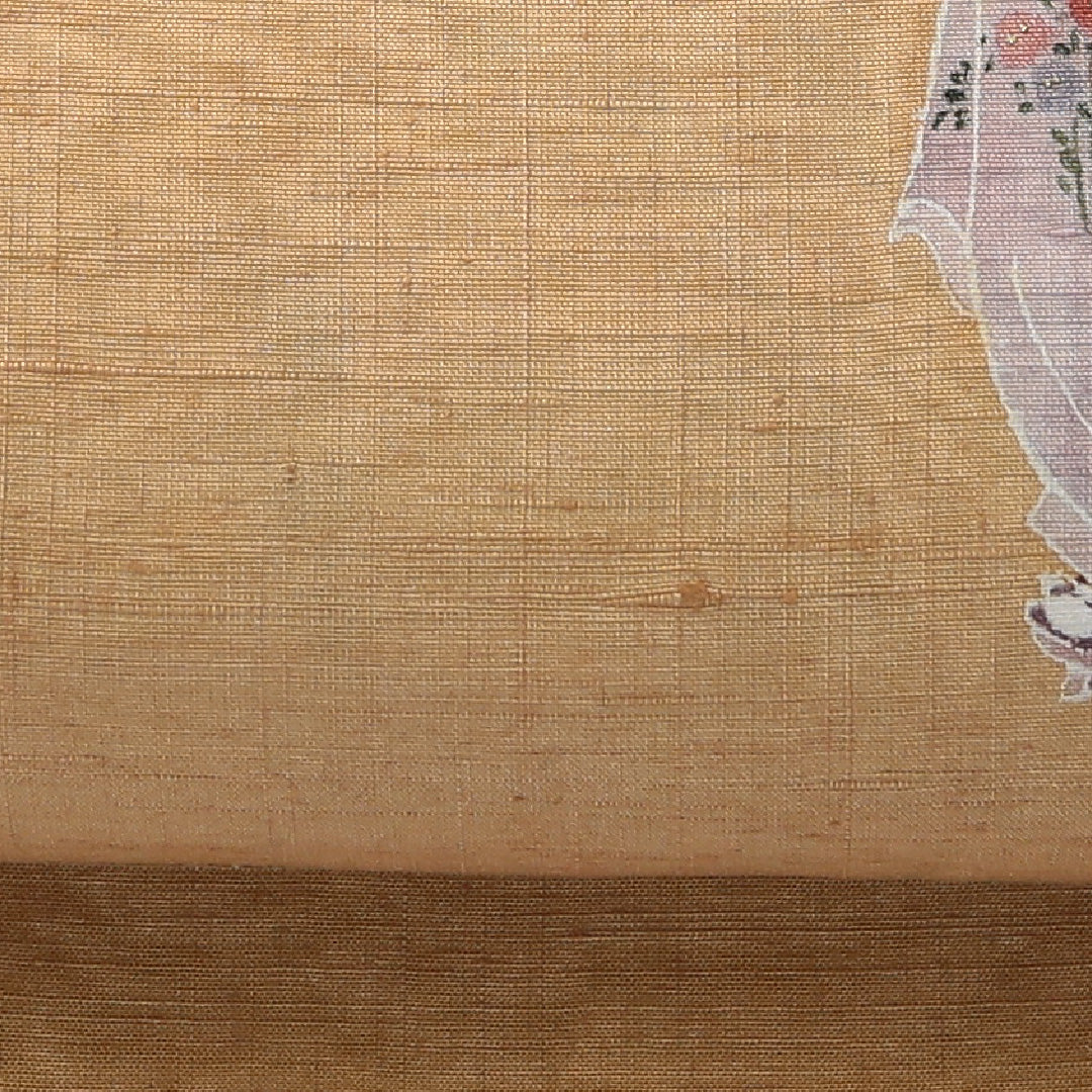 袋帯（紬） 帯丈452cm 正絹 ポイント柄 インフォーマル 大和美人文 落款 黄系 1243-02085