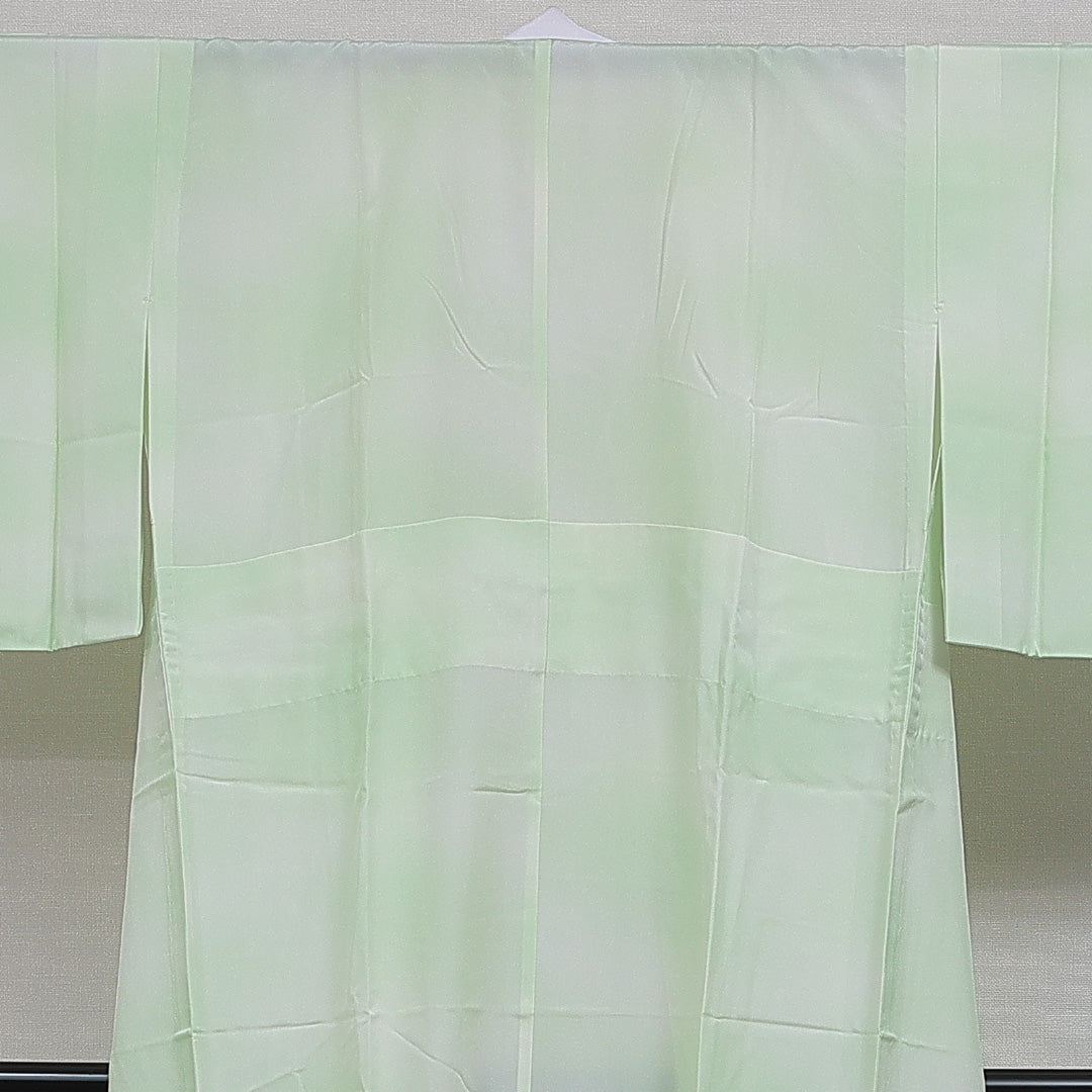 長襦袢 無双袖 身丈111cm 裄丈60cm 正絹 Sランク XSサイズ 無地 緑系 RP 1239-16631