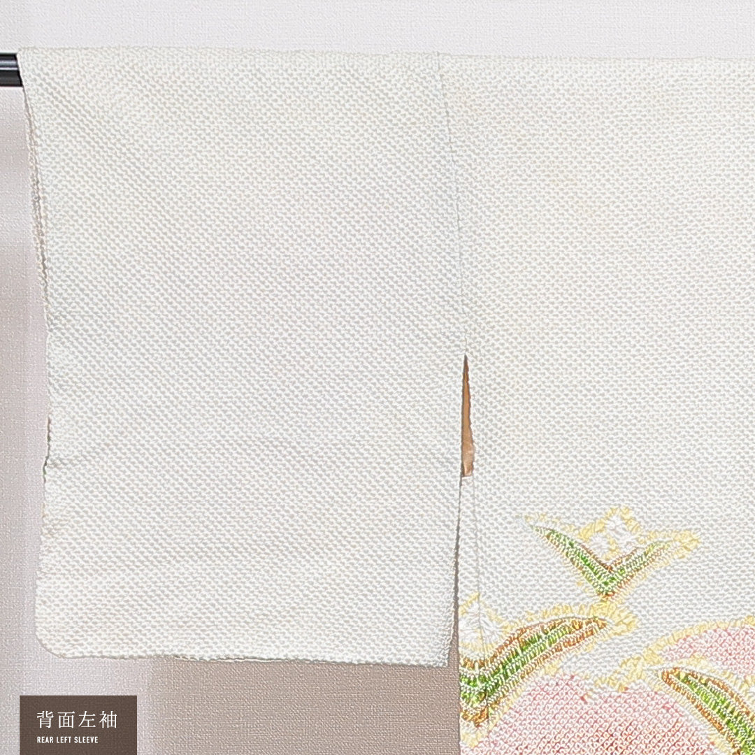 羽織 袷 身丈81cm 裄丈61cm 正絹 Sランク カジュアル Sサイズ 創作柄 クリーム系 RP 1232-16838