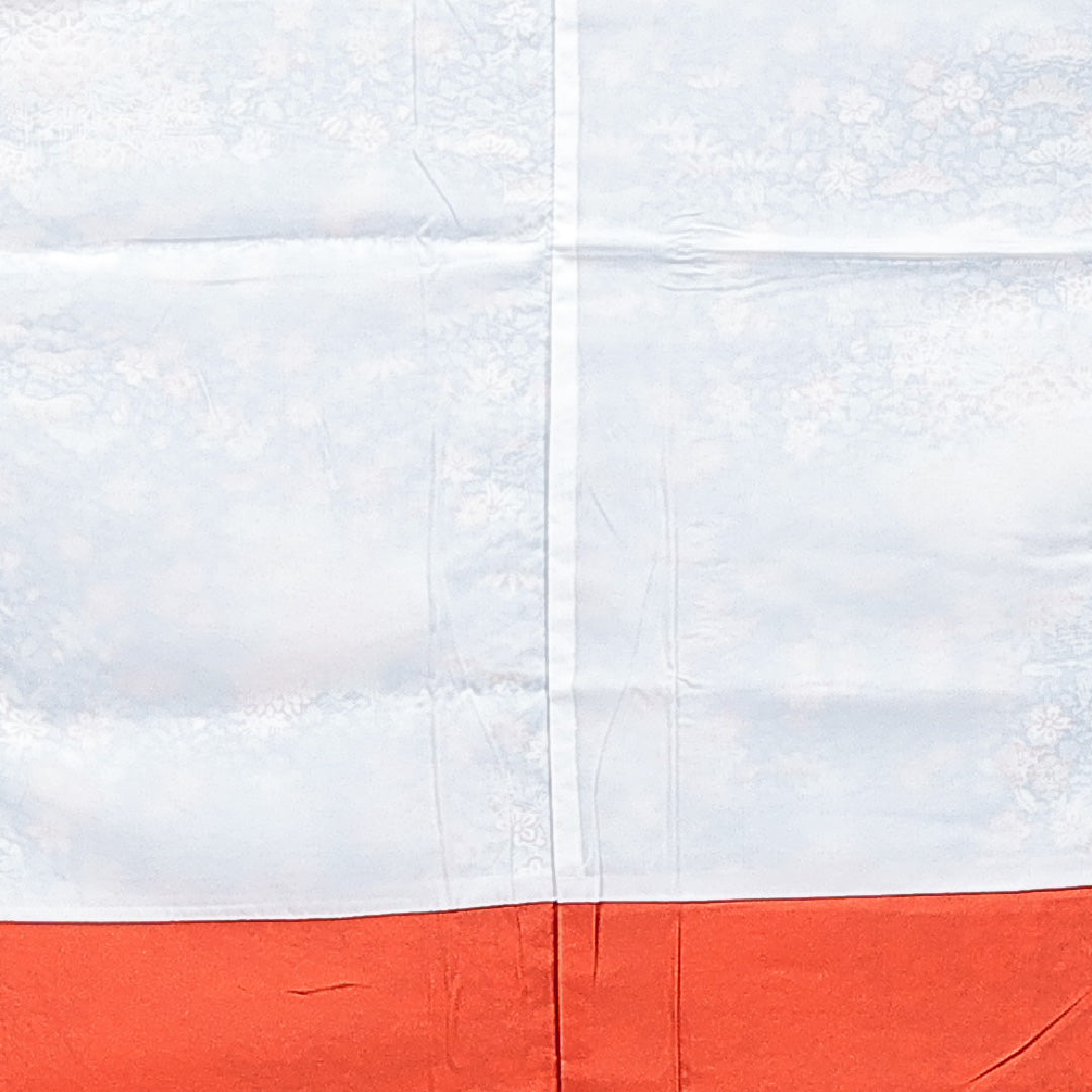 小紋 洗える着物 袷 身丈161cm 裄丈64cm ポリエステル Sランク Lサイズ 広衿 インフォーマル 古典柄 青系 1215-16208