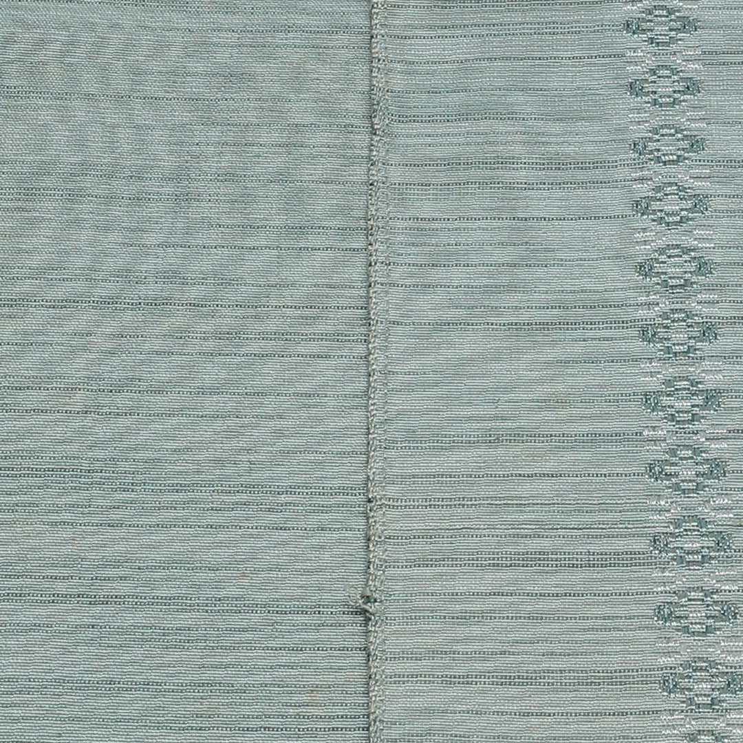 半幅帯（紬） 帯丈328cm カジュアル 小袋帯 全通 Cランク 正絹 創作柄 緑系 1225-00622