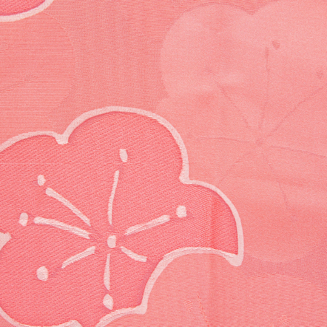 道行コート 袷 身丈87cm 裄丈64cm 正絹 Sランク Mサイズ セミフォーマル ポケットあり 梅 ピンク系 1263-16864