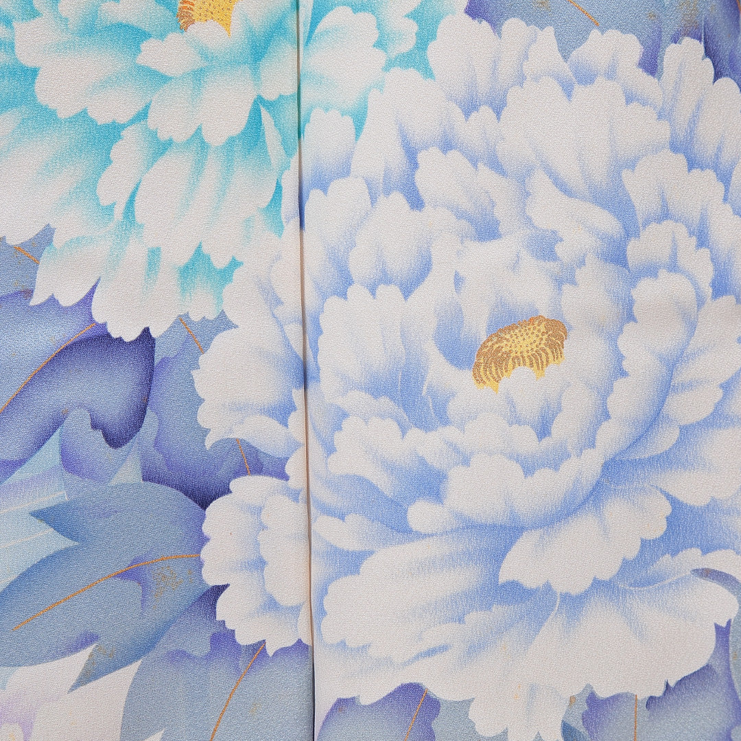 振袖 袷 身丈166cm 裄丈65cm フォーマル Cランク XLサイズ 正絹 広衿 牡丹 1213-F0729