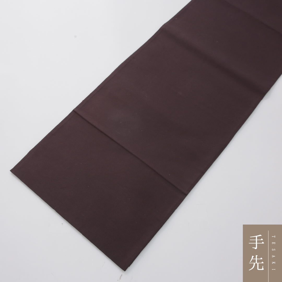 袋帯 帯丈436cm 正絹 ポイント柄 セミフォーマル 植物柄 証紙 紫系 茶系 1243-02308
