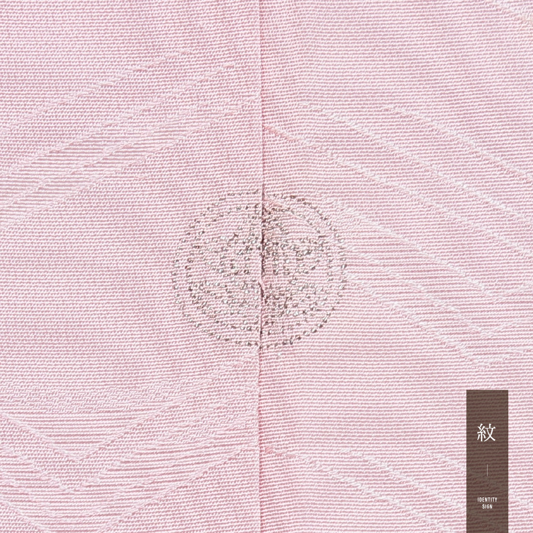 色無地 洗える着物 袷 身丈160cm 裄丈67cm ポリエステル Bランク Lサイズ 広衿 インフォーマル 創作柄 ピンク系 1214-16263